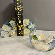 Wedding Bouquet Preservation Resin Bookends – Custom Floral Keepsake Gift