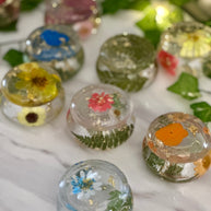 Pressed Flower Resin Trinket Jar – Small Ring Holder & Jewelry Stash Jar with Lid – Handmade Philadelphia - Handmade By Theia