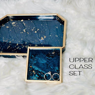 Resin Tray & Lidded Jar Set – Custom Vanity Tray & Jewelry Organizer – Handmade Gift for Her - Handmade By Theia