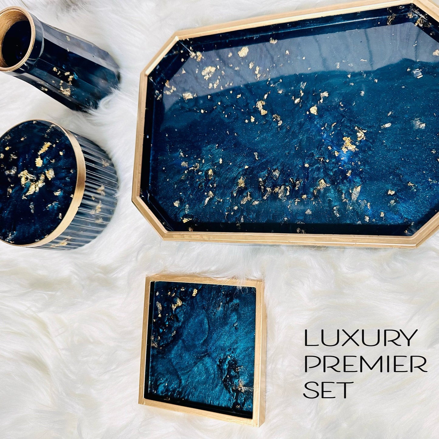 Elegant Tray Set - Handmade By Theia