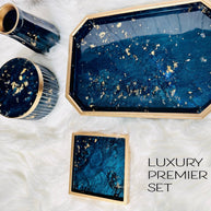 Resin Tray & Lidded Jar Set – Custom Vanity Tray & Jewelry Organizer – Handmade Gift for Her - Handmade By Theia